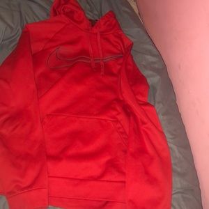 Red nike hoodie